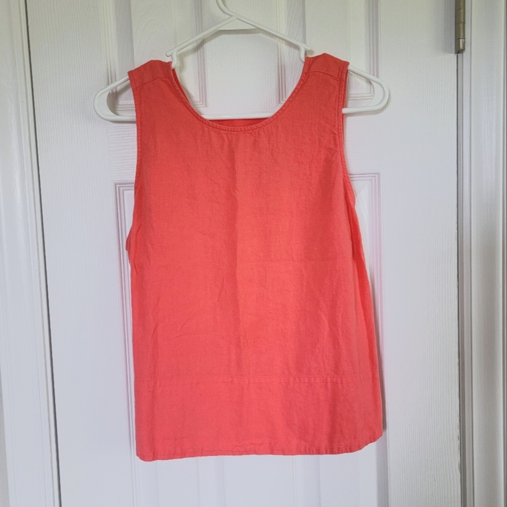 LOFT - Cutout Back Shell Tank - Luminous Coral - Size M
